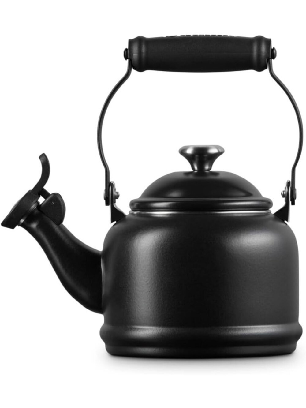 Black Enamel Steel Demi Teakettles 1.25 Quart Stainless steel Pot For Kitchen - Picture 3 of 7